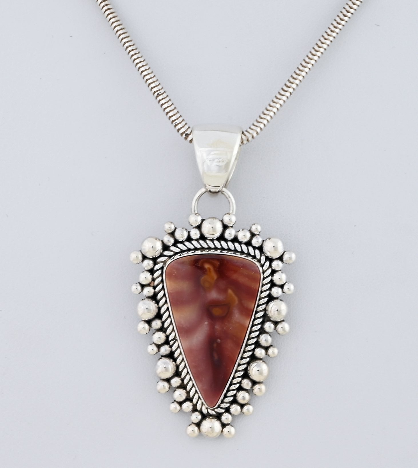 Pendant with Sierra Jasper by Artie Yellowhorse