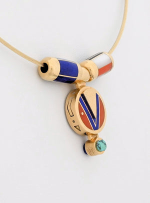 Pendant Set with Inlay by Ray Tracey (from “Tracey II”) (vintage)