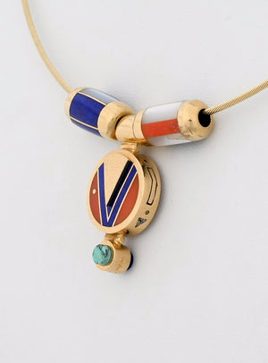 Pendant Set with Inlay by Ray Tracey (from “Tracey II”) (vintage)