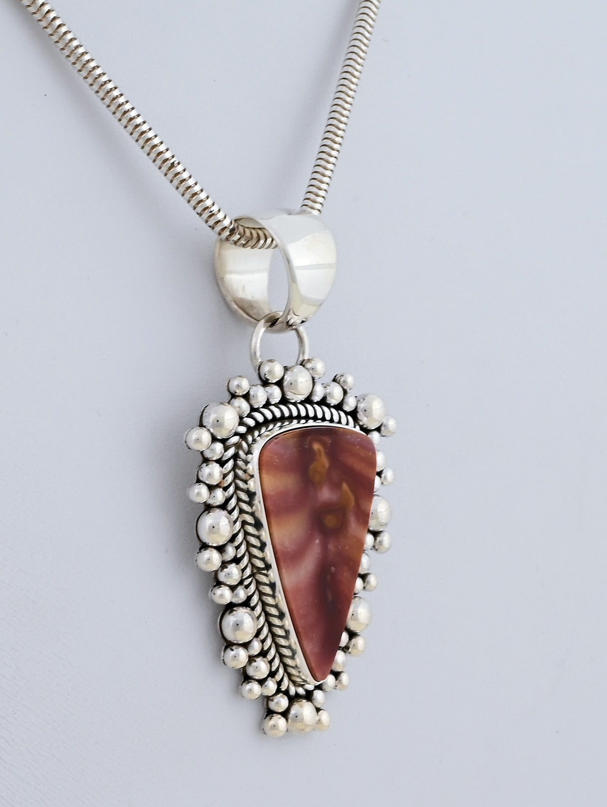 Pendant with Sierra Jasper by Artie Yellowhorse