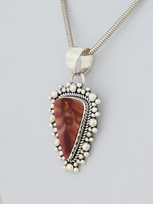 Pendant with Sierra Jasper by Artie Yellowhorse