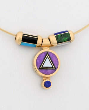 Pendant Set with Inlay by Ray Tracey (from “Tracey II”) (vintage)