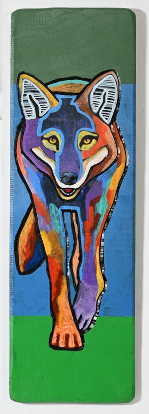 "Coyote" Acrylic on Board by Leland Holiday
