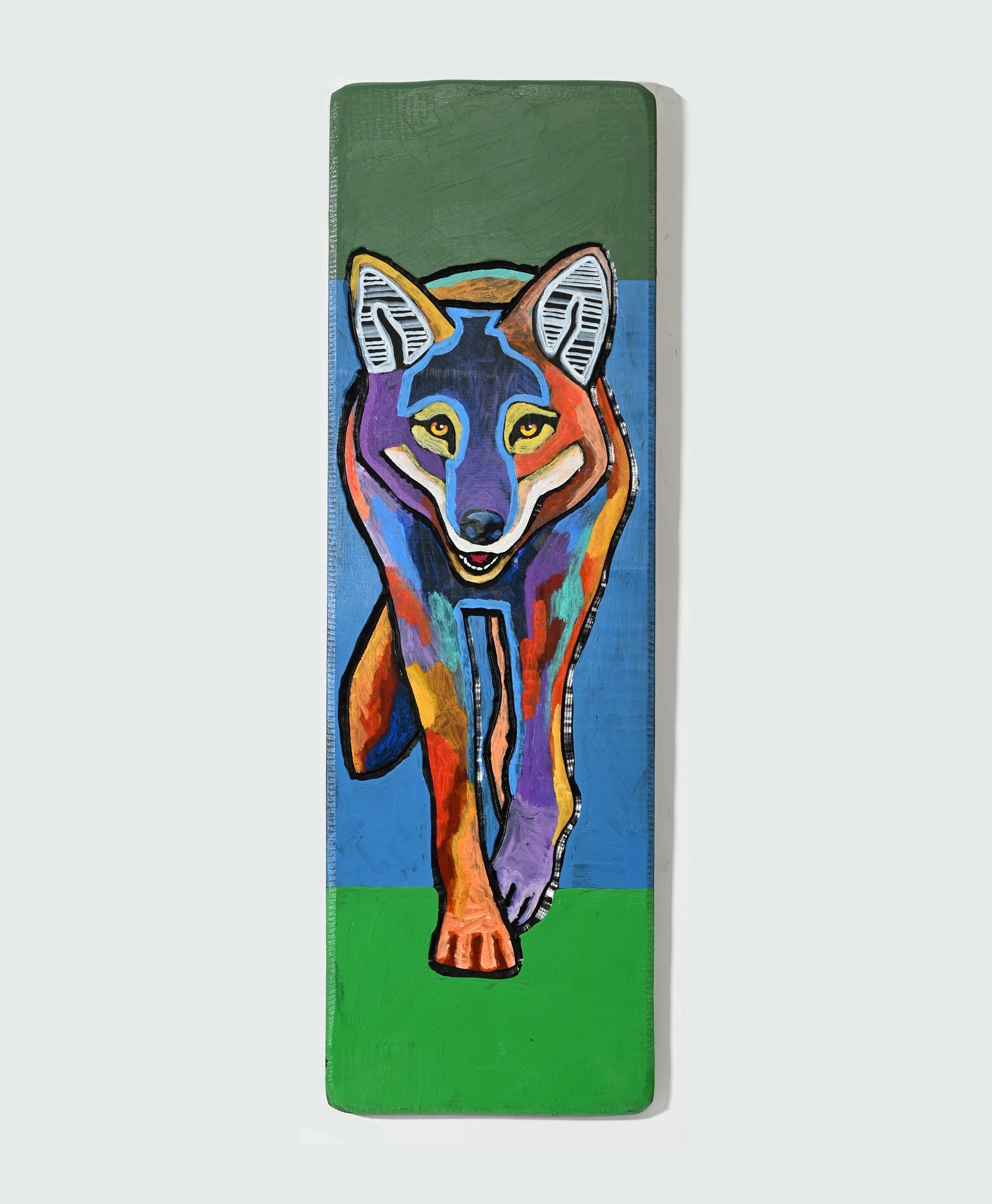 "Coyote" Acrylic on Board by Leland Holiday