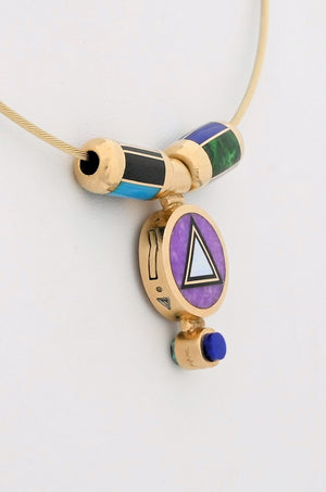 Pendant Set with Inlay by Ray Tracey (from “Tracey II”) (vintage)