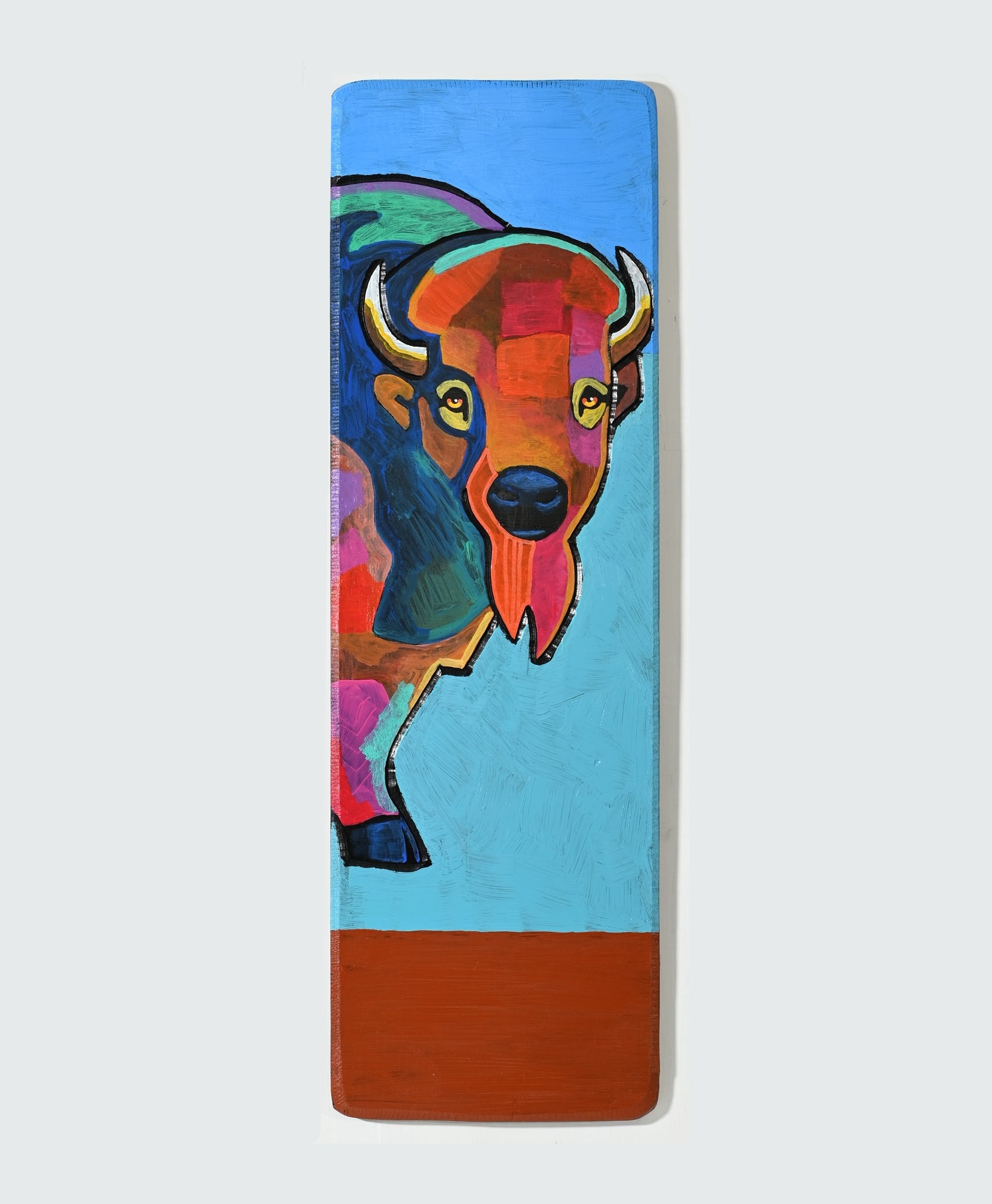 "Buffalo" Acrylic on Board by Leland Holiday