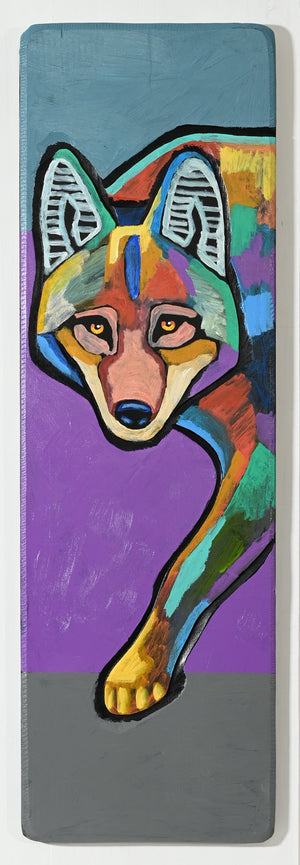 "Wolf" Acrylic on Board by Leland Holiday