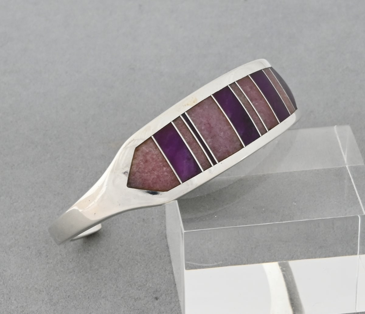 Bracelet, Cuff with inlay by Tracey-Knifewing (vintage)