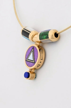 Pendant Set with Inlay by Ray Tracey (from “Tracey II”) (vintage)