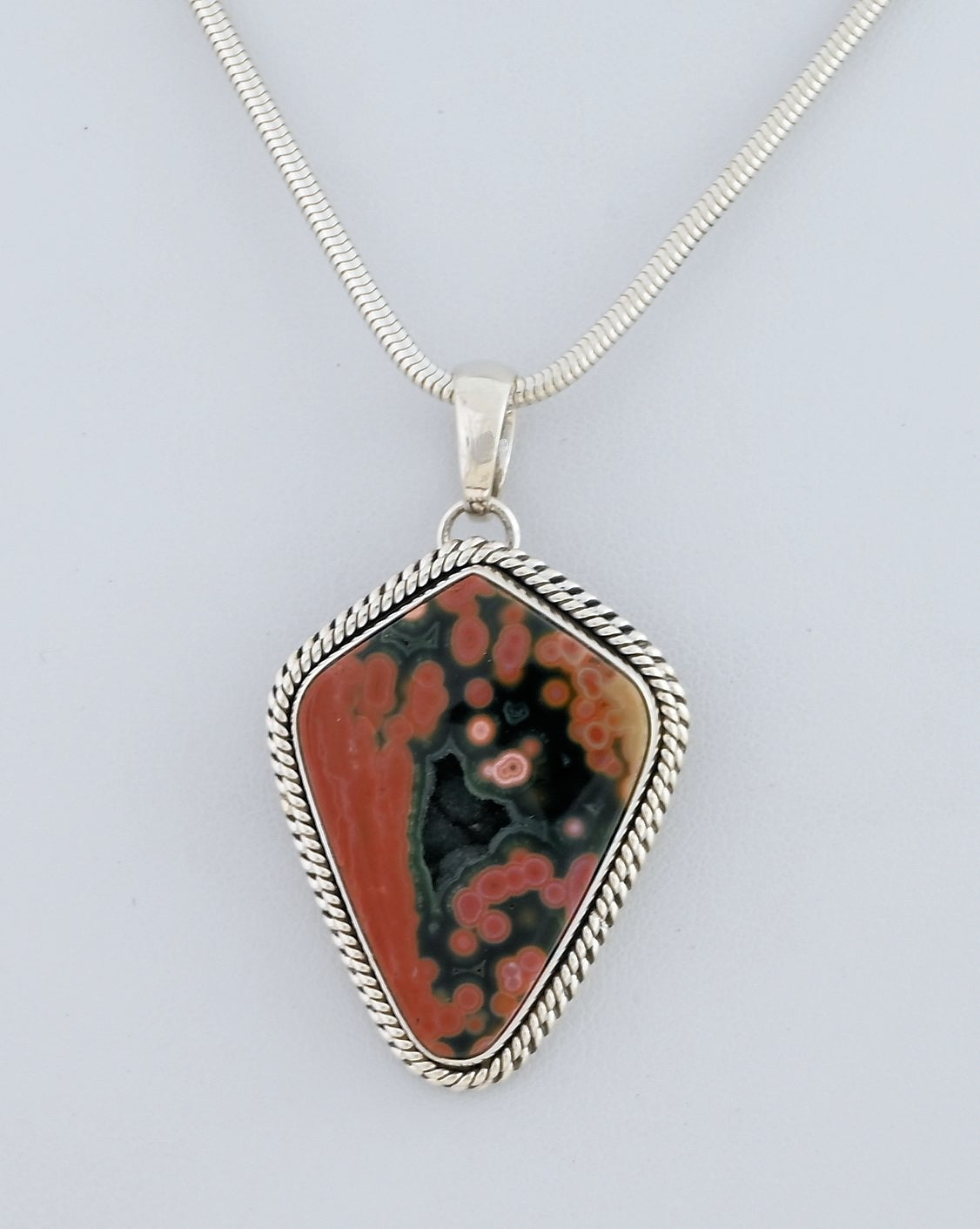 Pendant with Ocean Jasper by Artie Yellowhorse