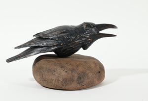 Raven on Rock, Original Sculpture by Hib Sabin (2000)