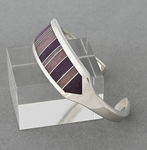 Bracelet, Cuff with inlay by Tracey-Knifewing (vintage)