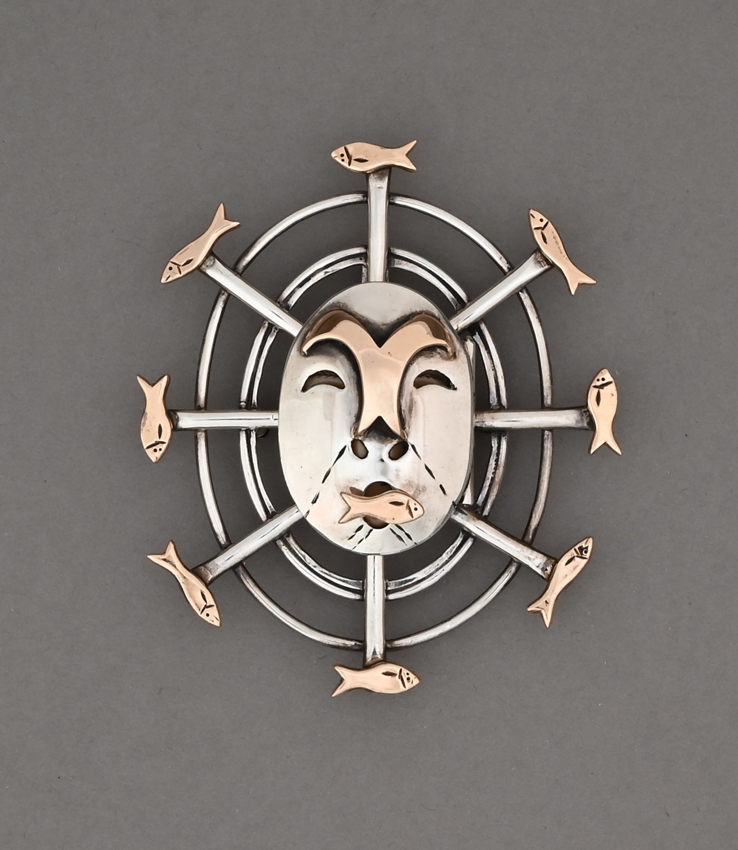 Denise Wallace Fisherwoman Mask Pin/Pendant; #62 of 100