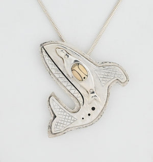 Denise Wallace Killer Whale Pendant with Seal (c.1988)