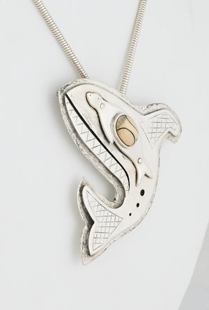 Denise Wallace Killer Whale Pendant with Seal (c.1988)