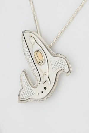 Denise Wallace Killer Whale Pendant with Seal (c.1988)