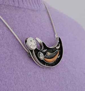 Female Sea Otter Pin/Pendant by Denise Wallace #97/200