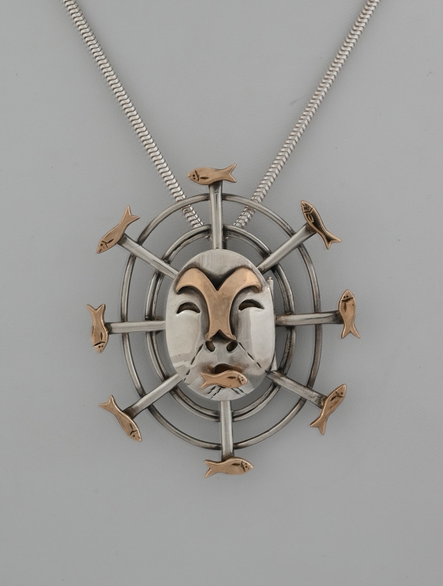 Denise Wallace Fisherwoman Mask Pin/Pendant; #62 of 100