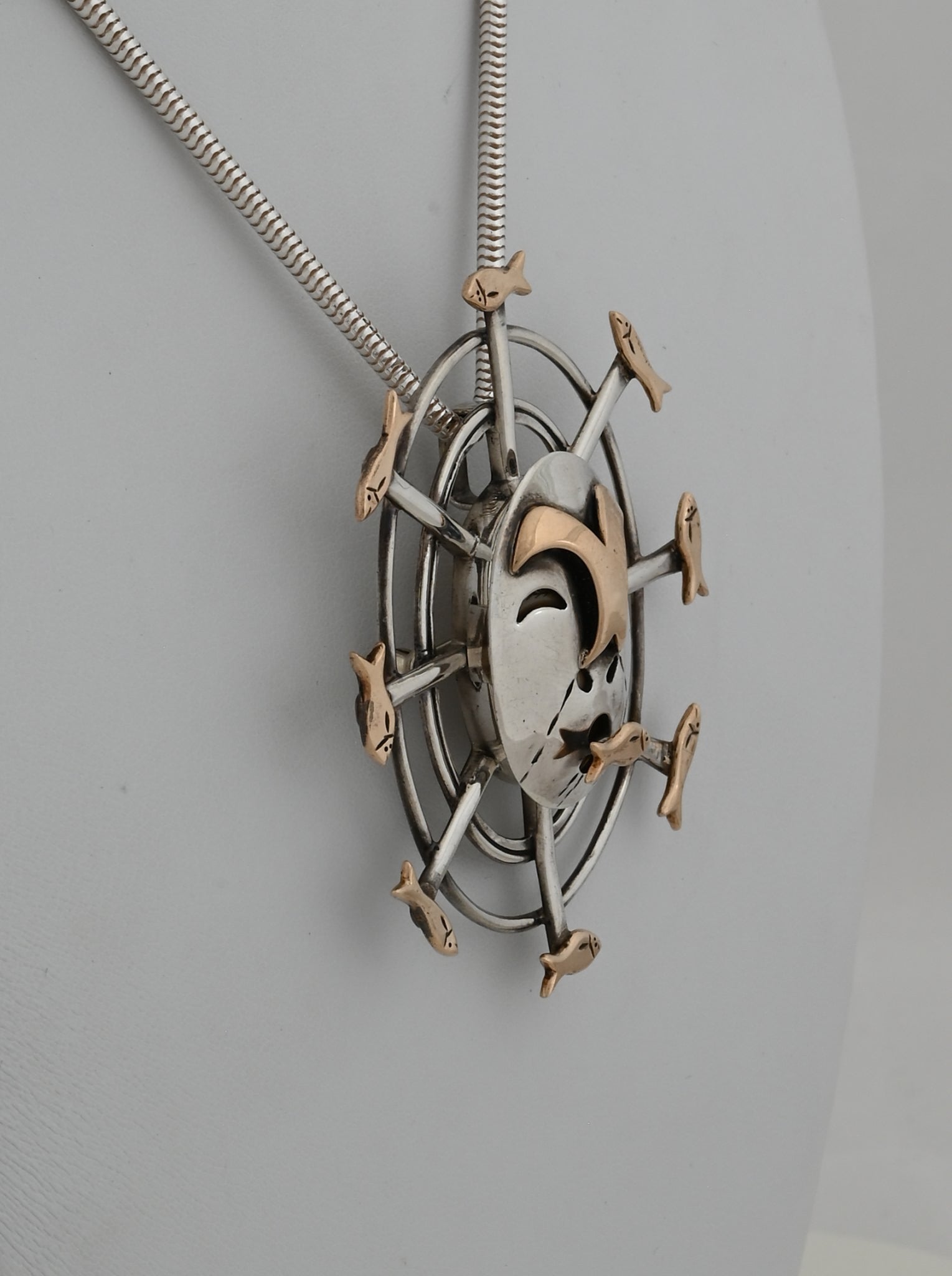 Denise Wallace Fisherwoman Mask Pin/Pendant; #62 of 100