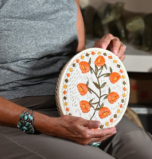 Quill Box with Orange Flowers by Helen Trudeau