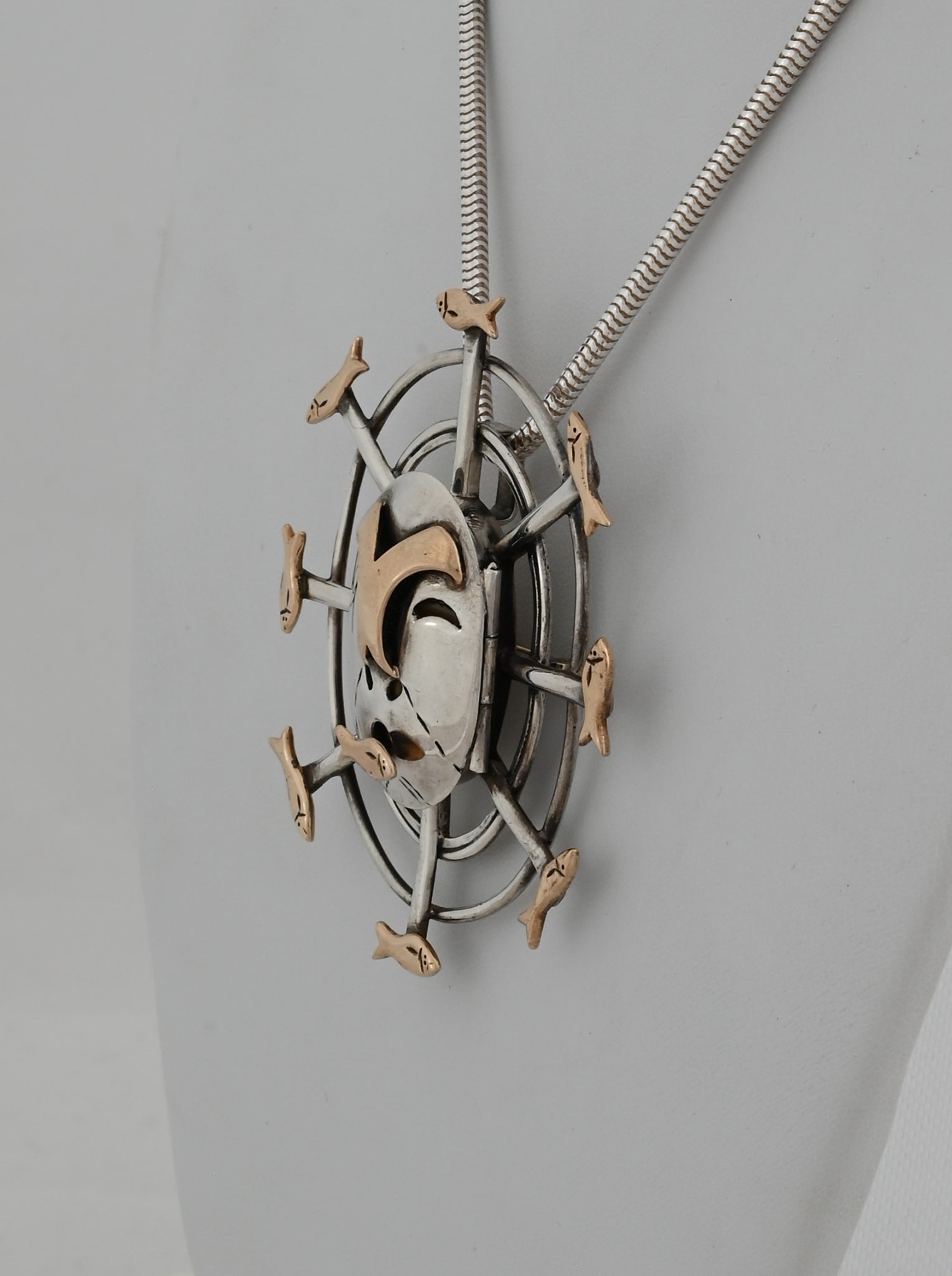 Denise Wallace Fisherwoman Mask Pin/Pendant; #62 of 100