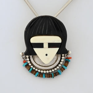 Zuni Woman Pin/Pendant by Gomeo Bobelu