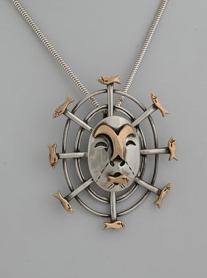 Denise Wallace Fisherwoman Mask Pin/Pendant; #62 of 100