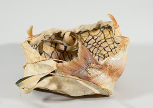 King Salmon Skin Basket by Frances Ann Reed (1943-2008) (non native)