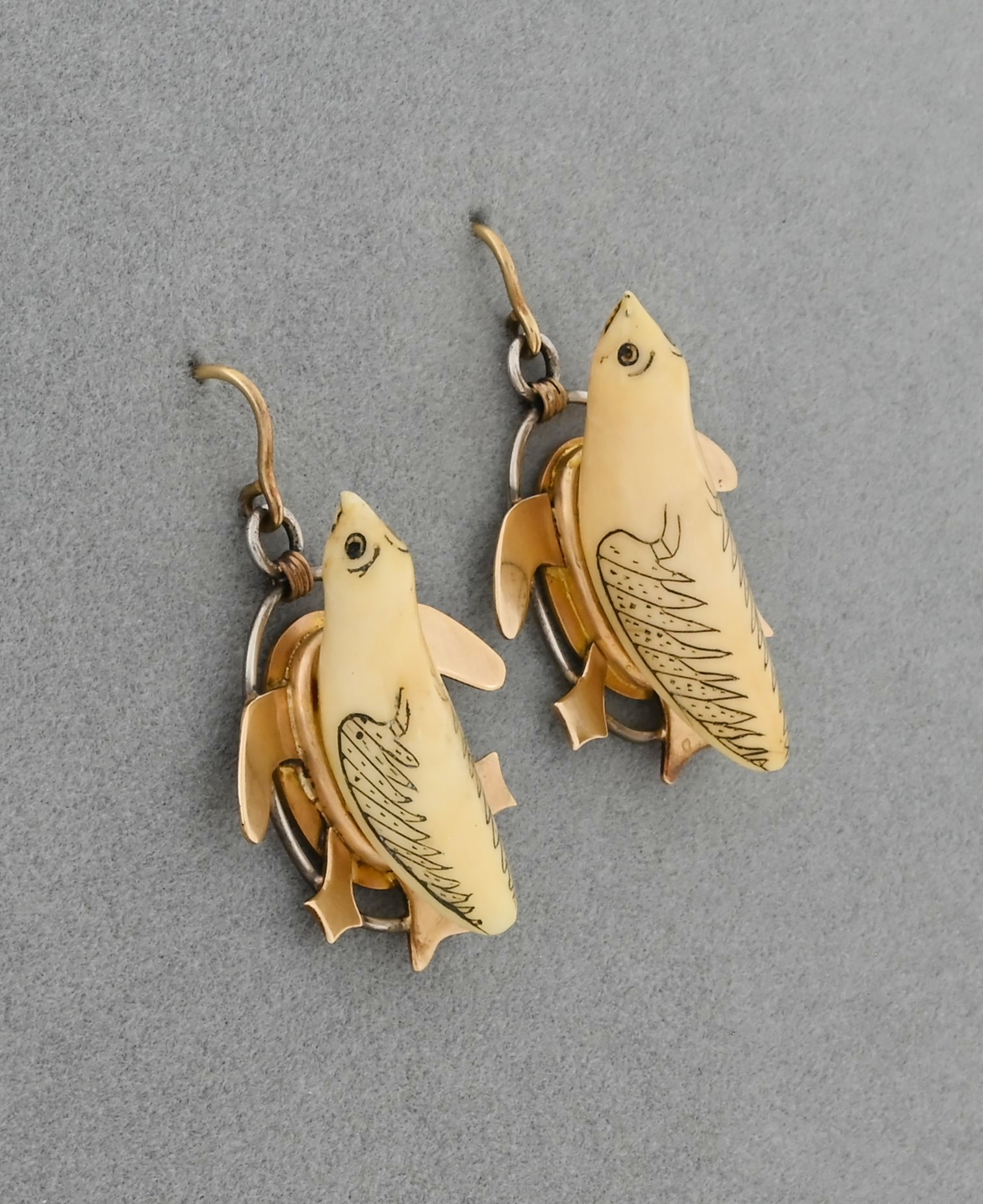 Bird Artifact Earrings by Denise Wallace