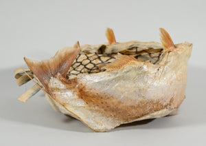 King Salmon Skin Basket by Frances Ann Reed (1943-2008) (non native)