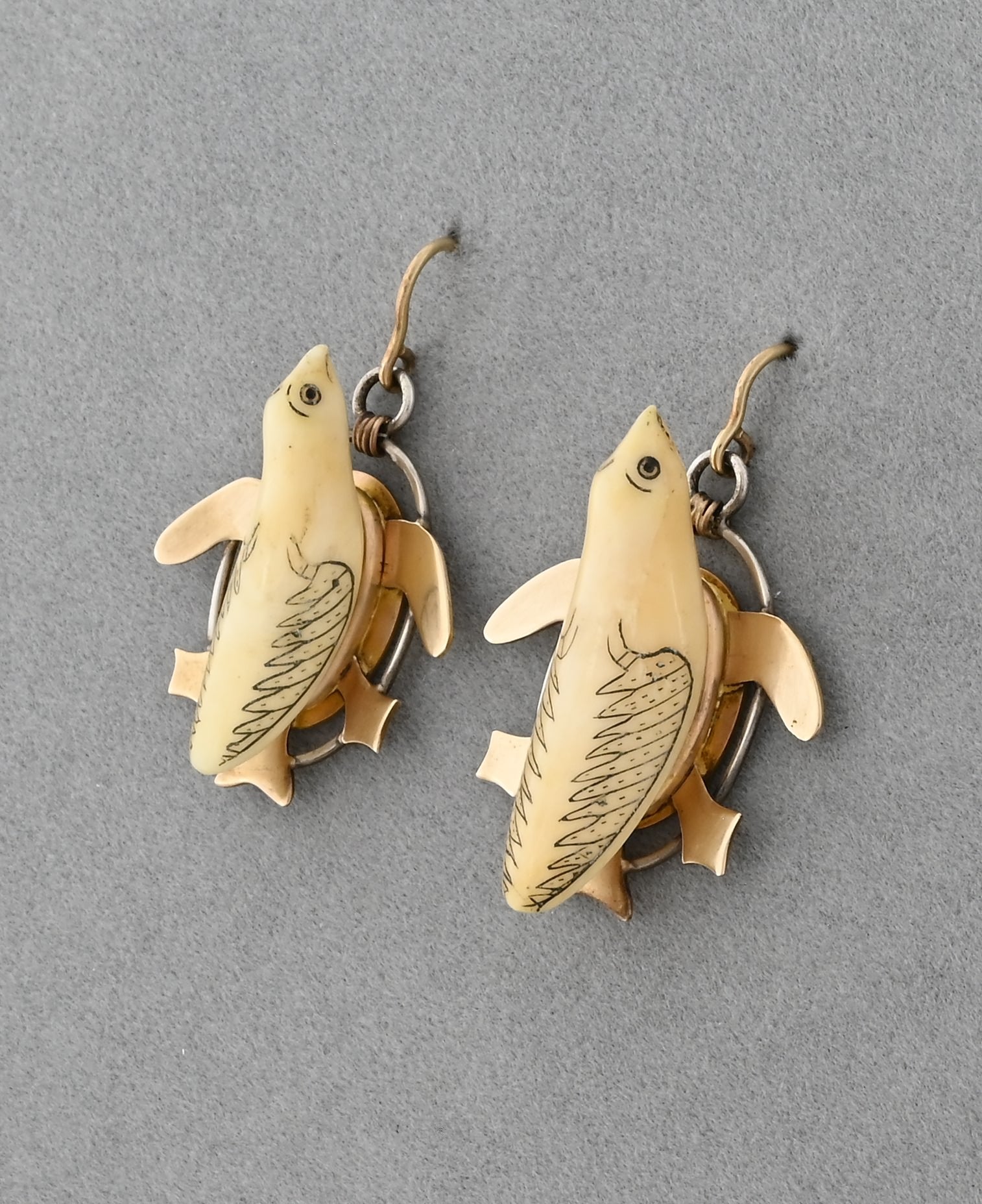 Bird Artifact Earrings by Denise Wallace