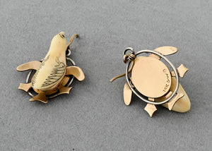 Bird Artifact Earrings by Denise Wallace