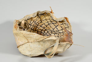 King Salmon Skin Basket by Frances Ann Reed (1943-2008) (non native)