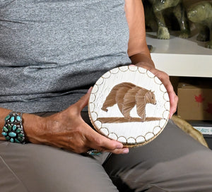 Quill Box with Walking Bear by Bernard Parkey