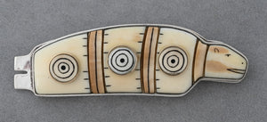 Needle Case with Bear Design Pin/Pendant by Denise and Samuel Wallace; Circa 1995