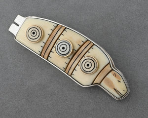 Needle Case with Bear Design Pin/Pendant by Denise and Samuel Wallace; Circa 1995