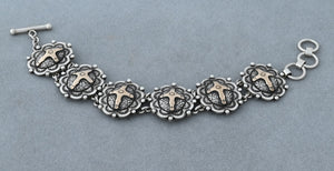 Sterling Link Bracelet with Crosses by Victor Trujillo