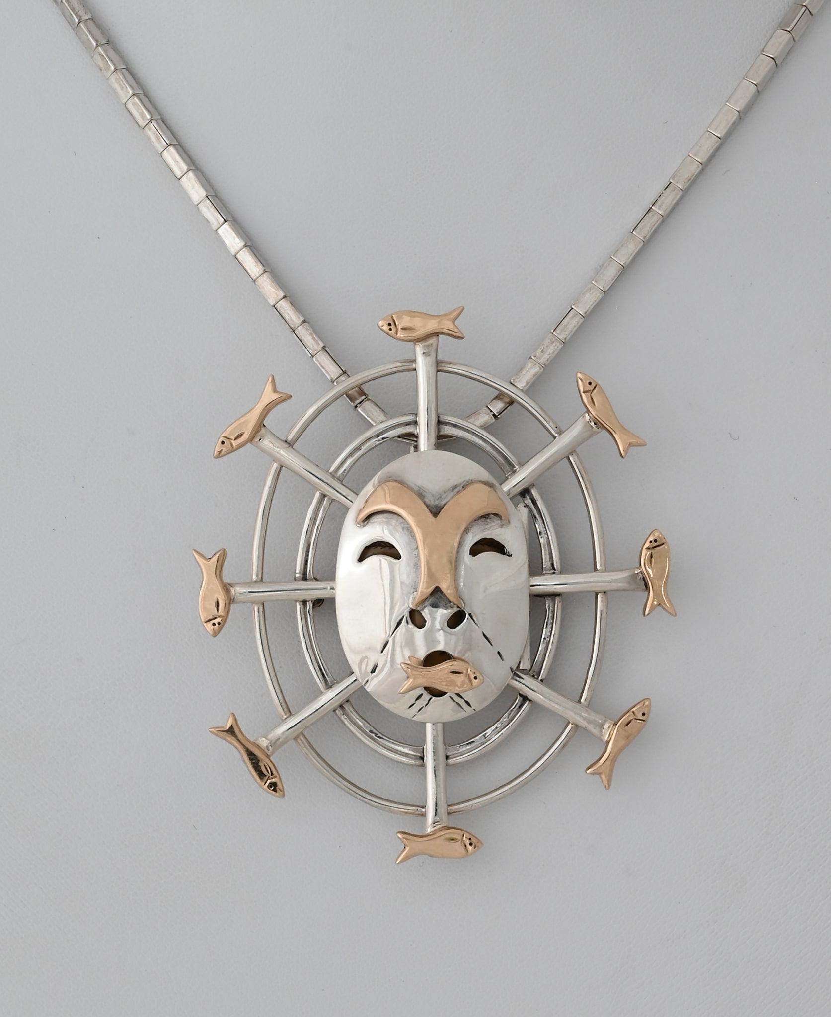 Denise Wallace Fisherwoman Mask Pin/Pendant; #62 of 100