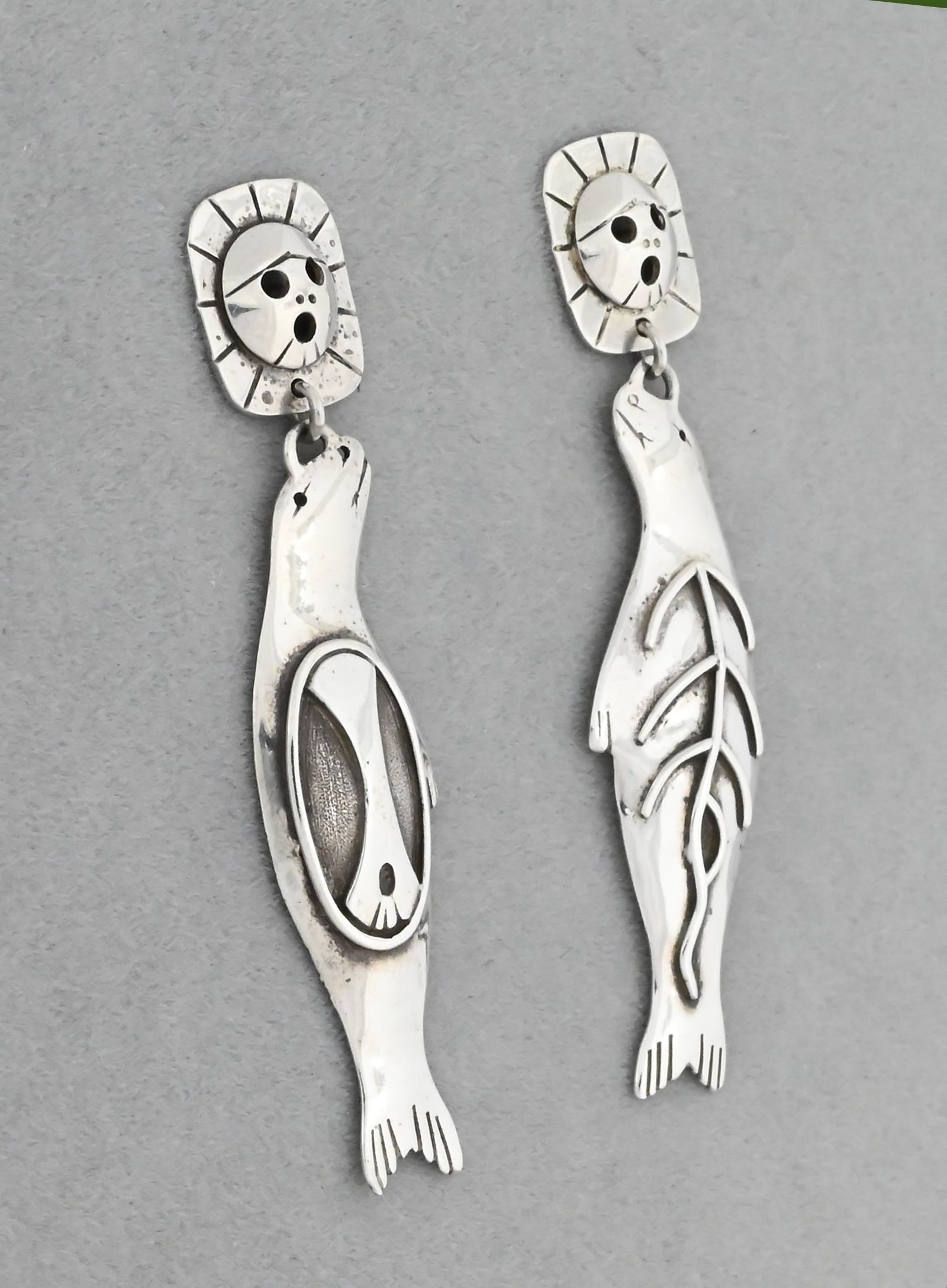 Earrings with Seals by Denise Wallace