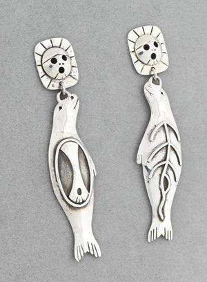 Earrings with Seals by Denise Wallace