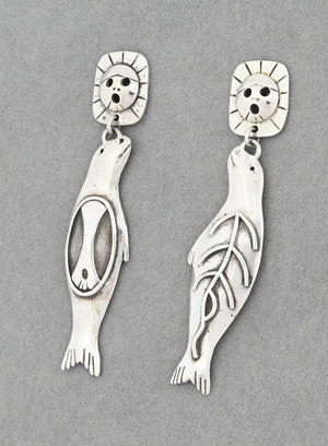 Earrings with Seals by Denise Wallace