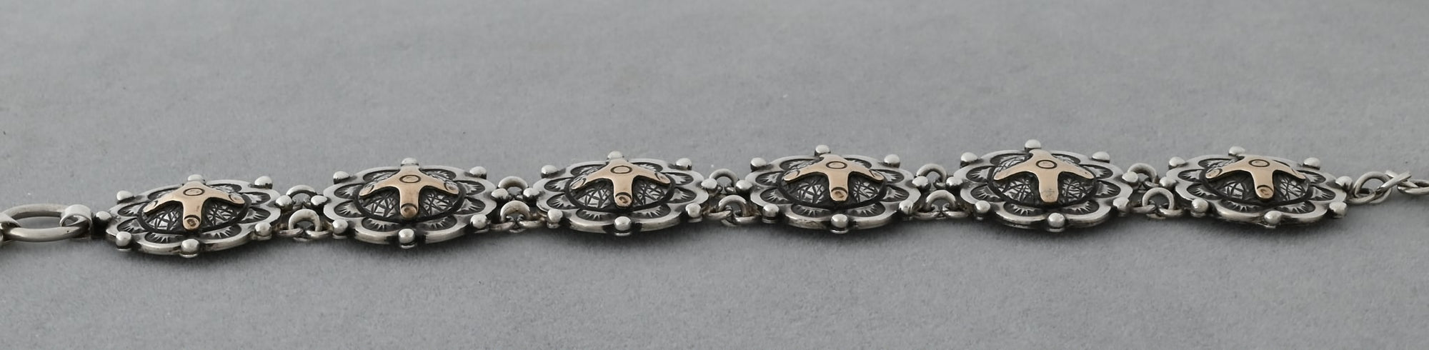 Sterling Link Bracelet with Crosses by Victor Trujillo