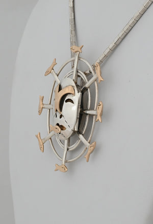 Denise Wallace Fisherwoman Mask Pin/Pendant; #62 of 100