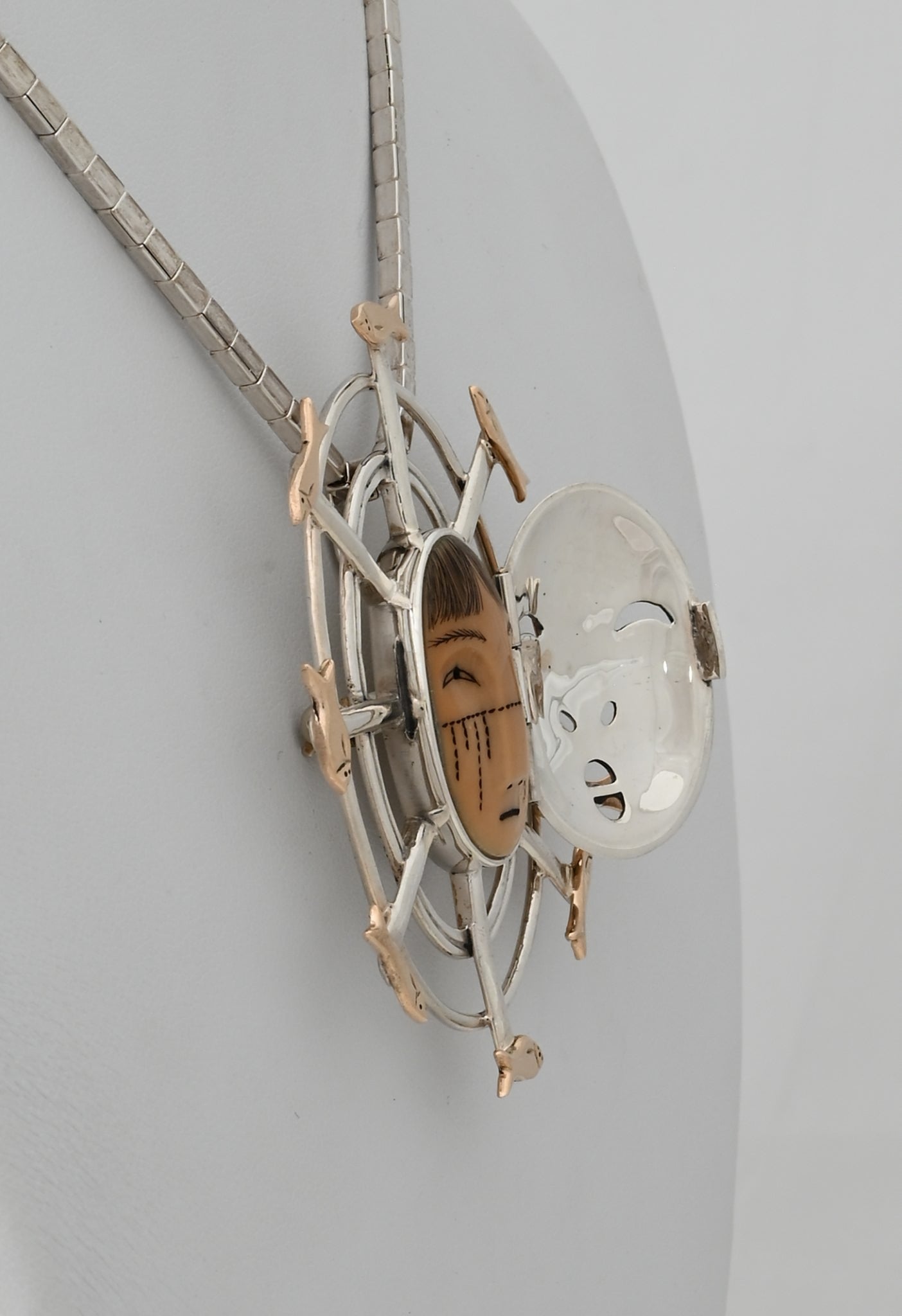 Denise Wallace Fisherwoman Mask Pin/Pendant; #62 of 100