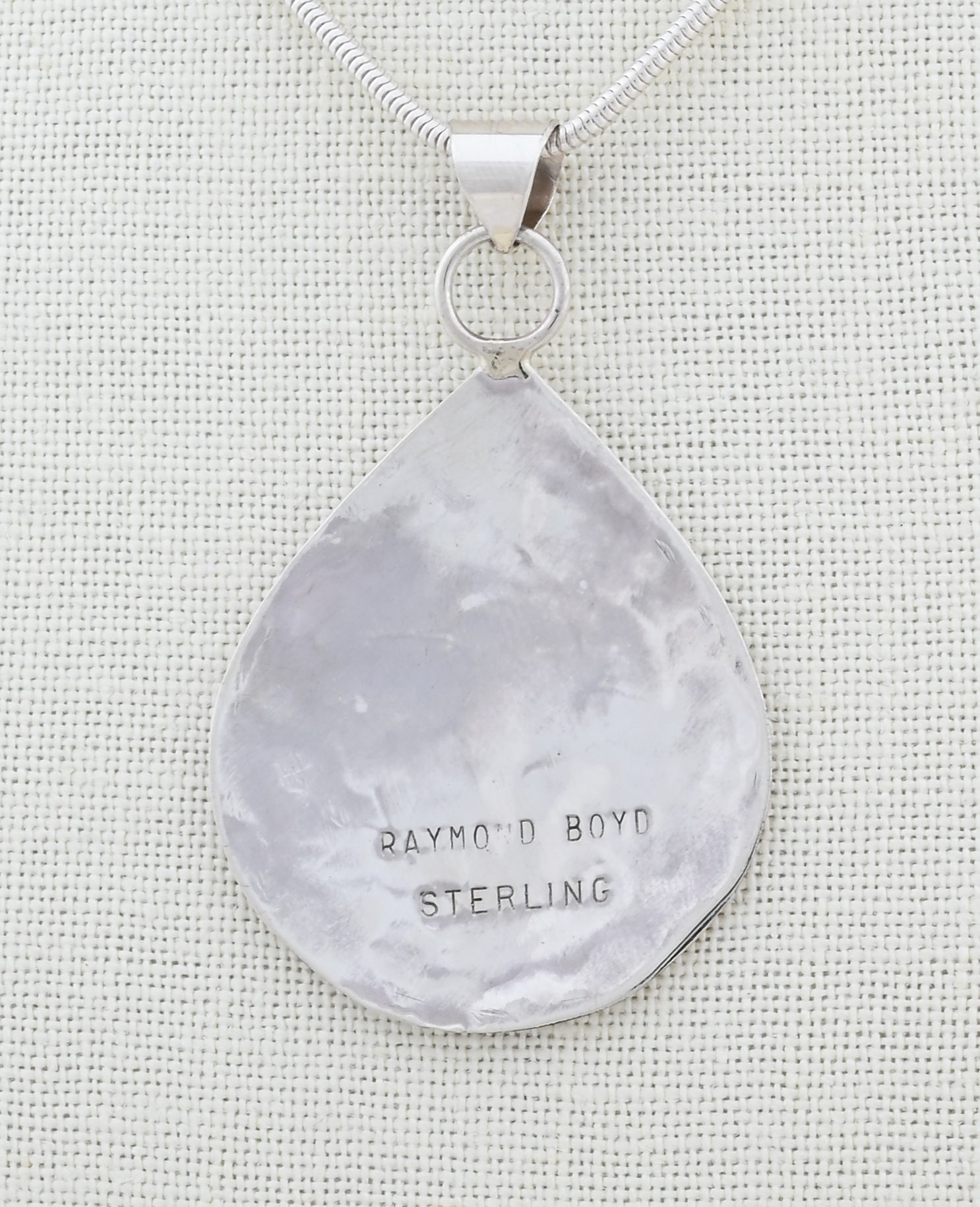 Pendant with Hummingbird Inlay by Raymond Boyd