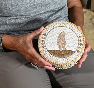 Anishinaabe Birchbark Box by Delia Beboning