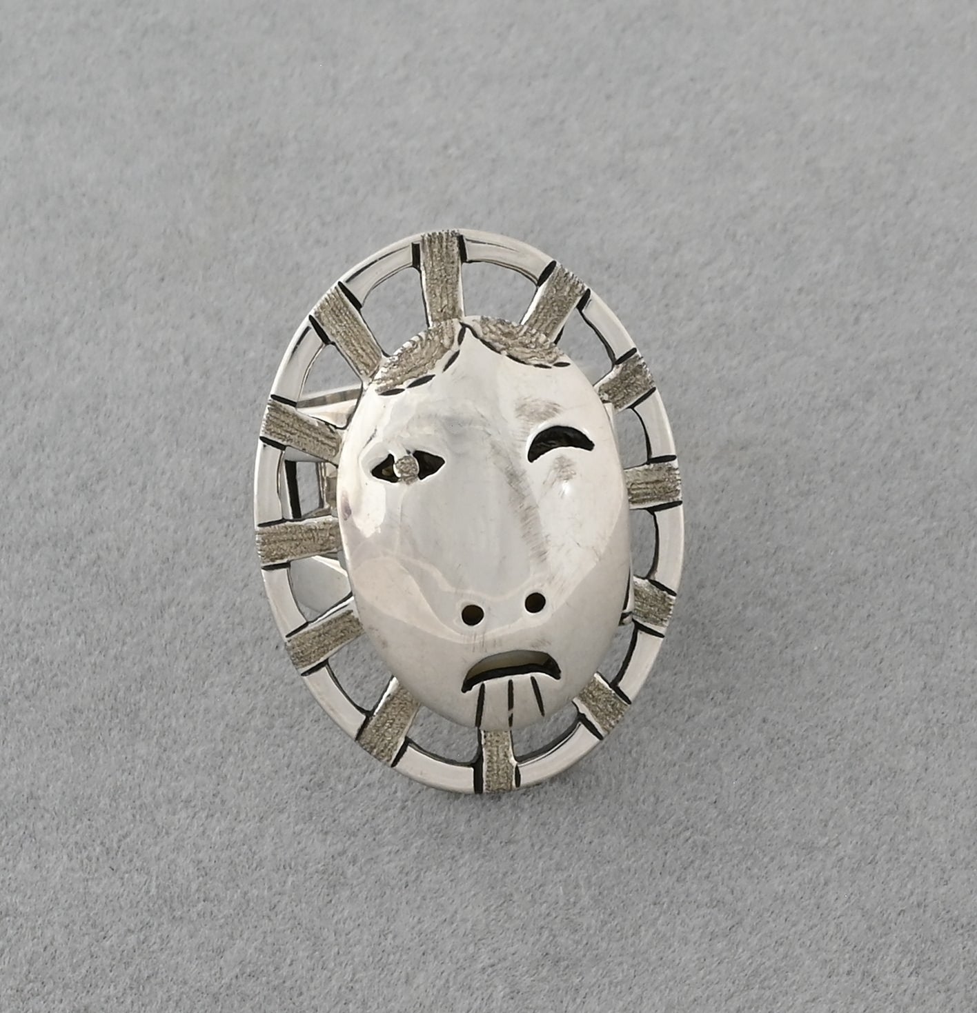 Woman-in-the-Moon Ring by Denise Wallace; Size 7.5