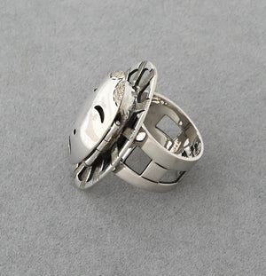 Woman-in-the-Moon Ring by Denise Wallace; Size 7.5