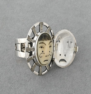 Woman-in-the-Moon Ring by Denise Wallace; Size 7.5