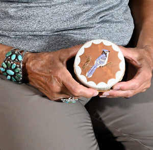 Quill Box with Bluejay by Pauline Worthington